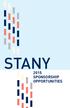 STANY 2015 SPONSORSHIP OPPORTUNITIES