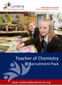 Be the best you can be RESPECT. RESPONSIBILITY. RESILIENCE. Teacher of Chemistry Recruitment Pack.