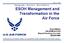 ESOH Management and Transformation in the Air Force