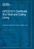 CPC31211 Certificate III in Wall and Ceiling Lining