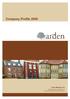 Company Profile 2009 Arden Windows Ltd