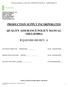 PRODUCTION SUPPLY INCORPORATED. QUALITY ASSURANCE POLICY MANUAL (Mil-I-45208A) # QAD REV. A