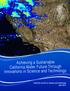 Achieving a Sustainable California Water Future Through Innovations in Science and Technology