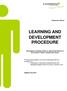 LEARNING AND DEVELOPMENT PROCEDURE