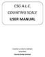 CSG A.L.C. COUNTING SCALE USER MANUAL