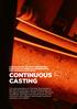 CONTINUOUS CASTING A SELECTION OF THE MOST REMARKABLE SOLUTIONS OF PRIMETALS TECHNOLOGIES FOR THE DIGITALIZATION OF
