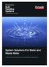 System Solutions For Water and Waste Water