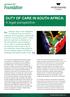 DUTY OF CARE IN SOUTH AFRICA: A legal perspective