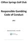 Responsible Gambling Code of Conduct