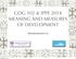 GOG 102 & IPPE 2014 MEANING AND MEASURES OF DEVELOPMENT