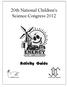 20th National Children's Science Congress 2012
