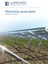 Photovoltaic power plants. Special photovoltaic solutions
