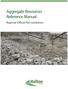 Aggregate Resources Reference Manual. Regional Official Plan Guidelines