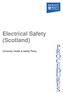 Electrical Safety (Scotland) University Health & Safety Policy