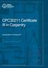 CPC30211 Certificate III in Carpentry