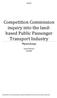 Competition Commission inquiry into the landbased Public Passenger Transport Industry