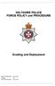 WILTSHIRE POLICE FORCE POLICY and PROCEDURE