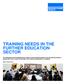 TRAINING NEEDS IN THE FURTHER EDUCATION SECTOR