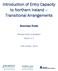 Introduction of Entry Capacity to Northern Ireland Transitional Arrangements