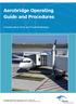 Aerobridge Operating Guide and Procedures Includes Apron Drive and Fixed Aerobridges