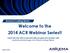 Welcome to the 2014 ACR Webinar Series!!