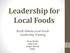 Leadership for Local Foods