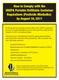 How to Comply with the USEPA Portable Refillable Container Regulations (Pesticide Minibulks) by August 16, 2011