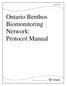 January Ontario Benthos Biomonitoring Network: Protocol Manual