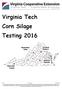 Virginia Tech Corn Silage Testing 2016