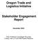 Oregon Trade and Logistics Initiative. Stakeholder Engagement Report