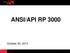 ANSI/API RP October 30, 2014