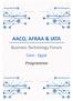 AACO, AFRAA & IATA. Business Technology Forum. Programme. Cairo - Egypt
