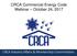 CRCA Commercial Energy Code Webinar October 24, CRCA Industry Affairs & Membership Commmittees