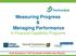 Measuring Progress & Managing Performance