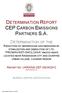 DETERMINATION REPORT CEP CARBON EMISSIONS PARTNERS S.A.