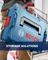 BOSCH STORAGE SOLUTIONS: HANDLE EVERYTHING FROM THE WORKSHOP TO THE JOBSITE AND BACK AGAIN