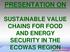 PRESENTATION ON SUSTAINABLE VALUE CHAINS FOR FOOD AND ENERGY SECURITY IN THE ECOWAS REGION