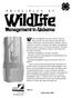 WildLife. Wildlife management and other natural resource. Management inalabama