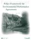 Environment. Policy Framework for Environmental Performance Agreements. Canada. June 2001