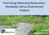 Prioritizing Watershed Restoration: Headwater Versus Downstream Projects. Joe Berg Biohabitats, Inc.