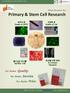 Primary & Stem Cell Research