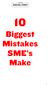 10 Biggest Mistakes SME s Make