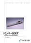 RSH-600. Rotary Sensor Head PN K. RSH-600 Operating Manual. PN K 1 1 Cover Page