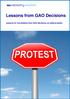 Lessons from GAO Decisions. Lessons for incumbents from GAO decisions on rebid protests