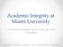 Academic Integrity at Miami University