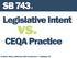 vs. CEQA Practice INNOVATION BY October 2015, California APA Conference Oakland, CA