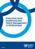 May Executive Level Leadership and Talent Management in NHSScotland