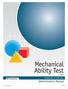 Mechanical Ability Test. Administrator s Manual M.A.T. Developed by J. M. Llobet, Ph.D ComplyRight, Inc.