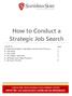 How to Conduct a Strategic Job Search