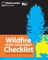 Wildfire. Checklist HOME ASSESSMENT. What to know and what you can do to prepare.
